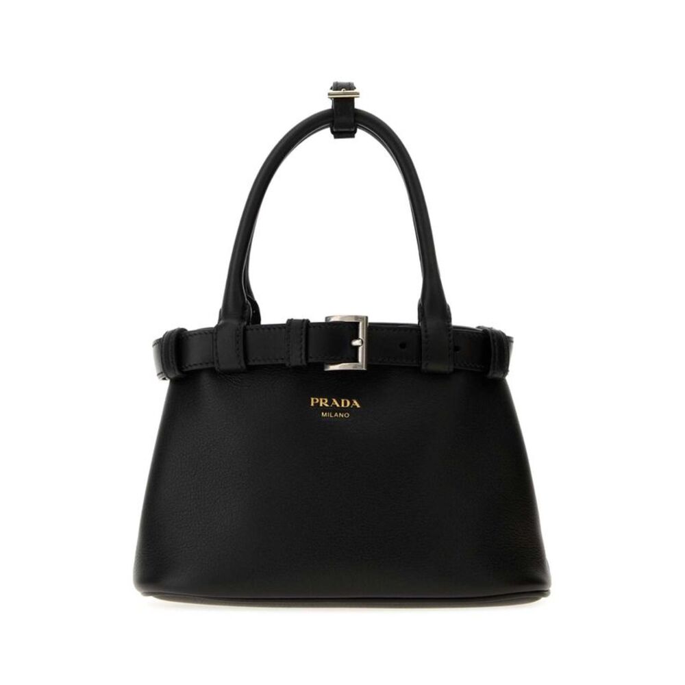 Prada Women Black Leather Handbag